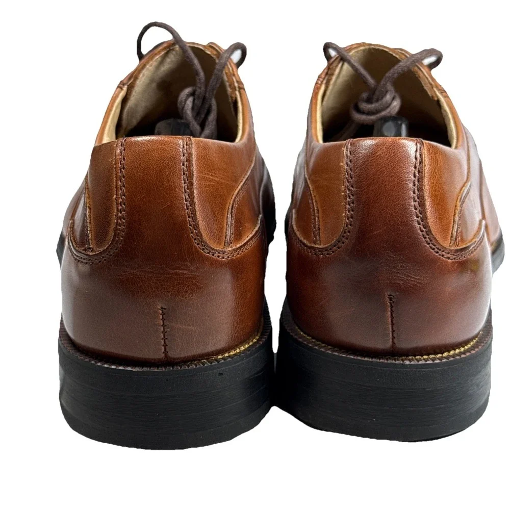 Florsheim Men's Curtis Sz 9D Bike Toe‎ Lace Up Brown Shoes 14068-200